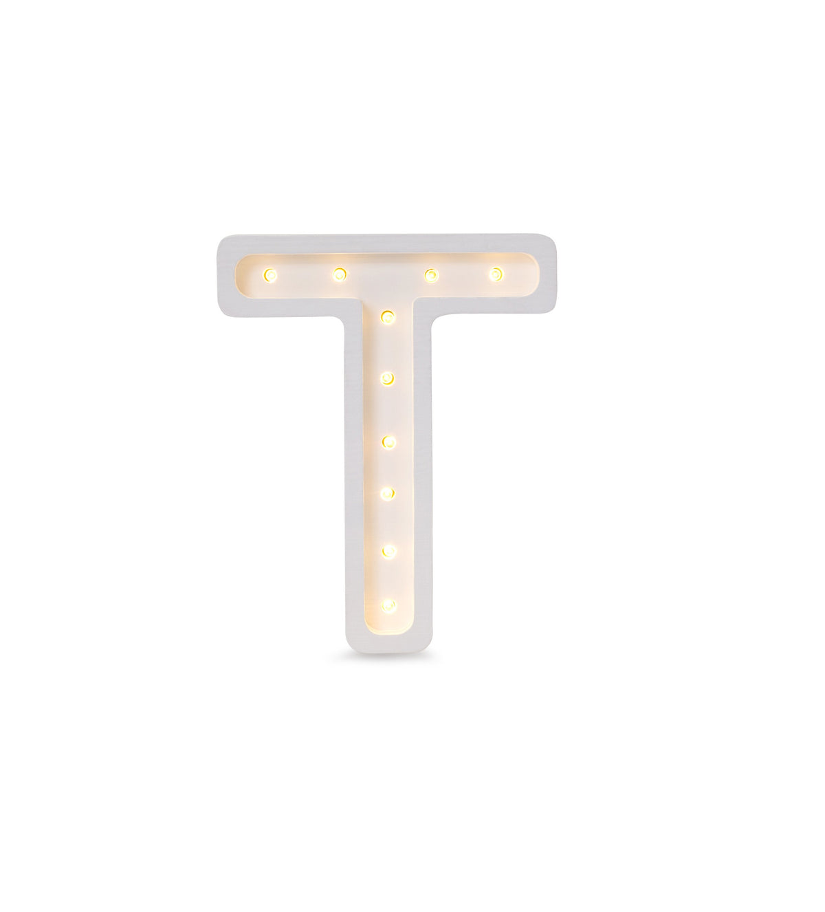 Letterlamp T – houten nachtlamp – afbeelding 2