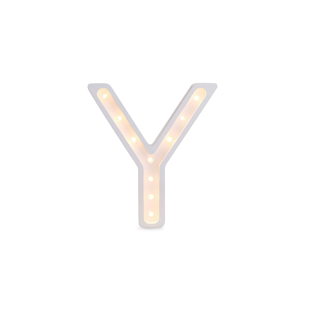 Letterlamp Y – houten nachtlamp – afbeelding 2
