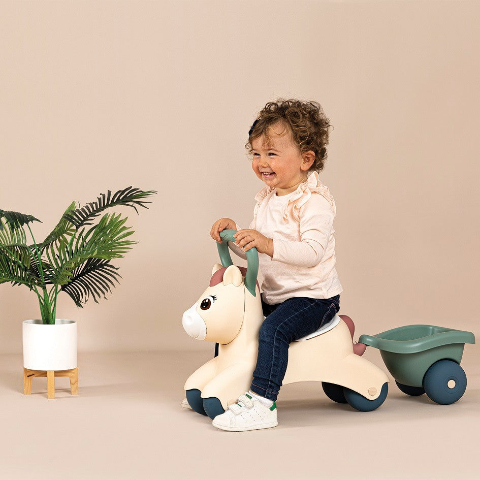 Loopauto pony met aanhanger Little Smoby – afbeelding 5