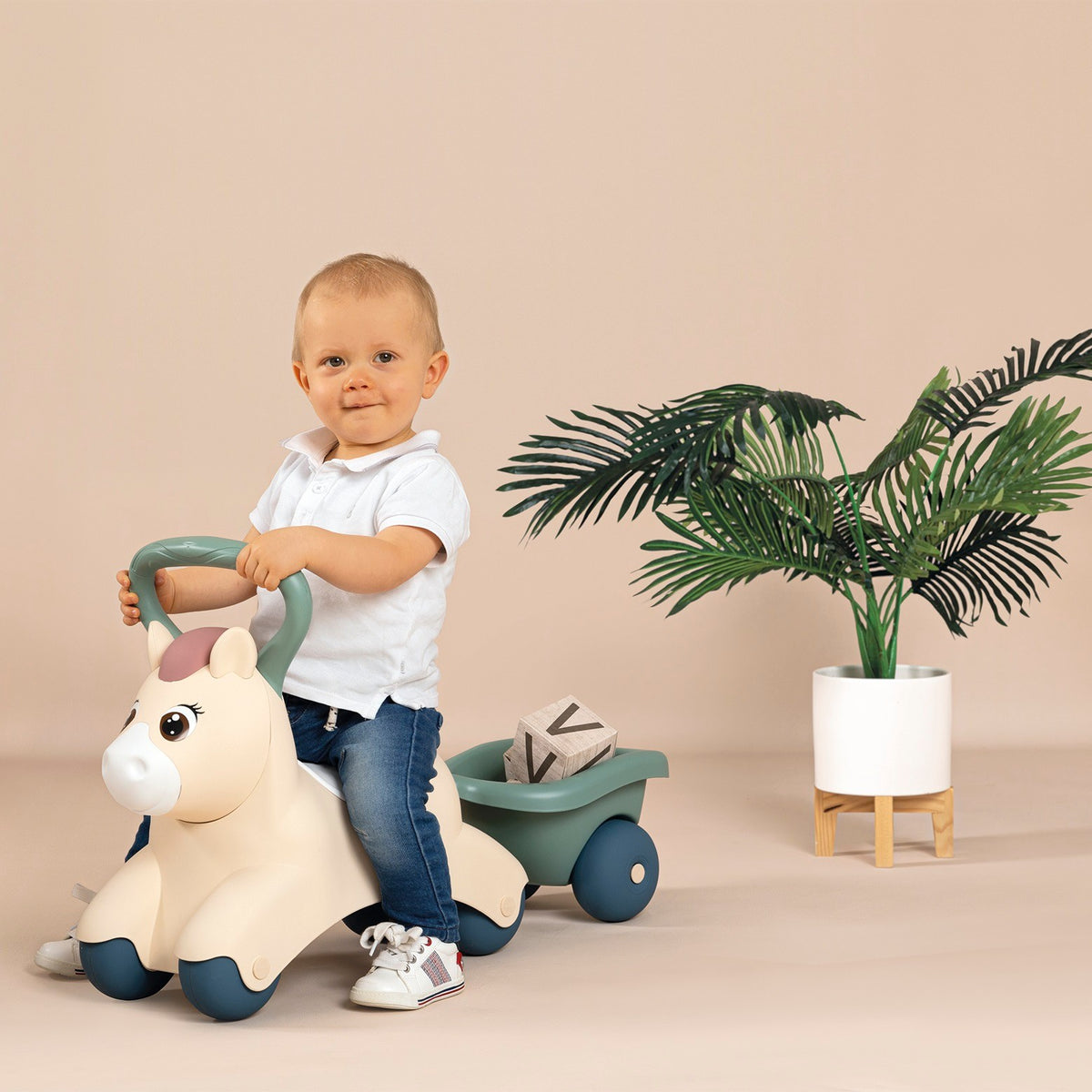 Loopauto pony met aanhanger Little Smoby – afbeelding 8