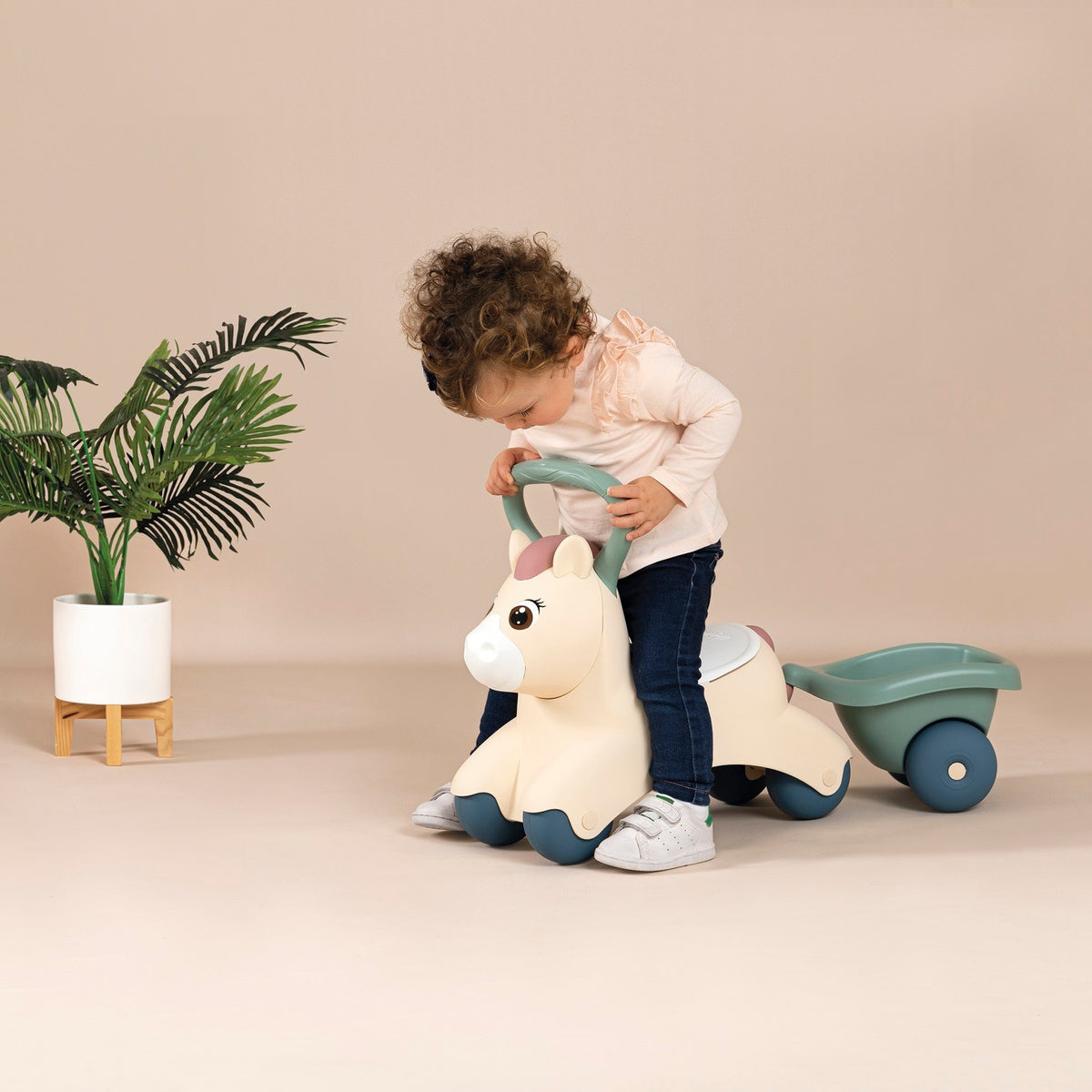 Loopauto pony met aanhanger Little Smoby – afbeelding 9
