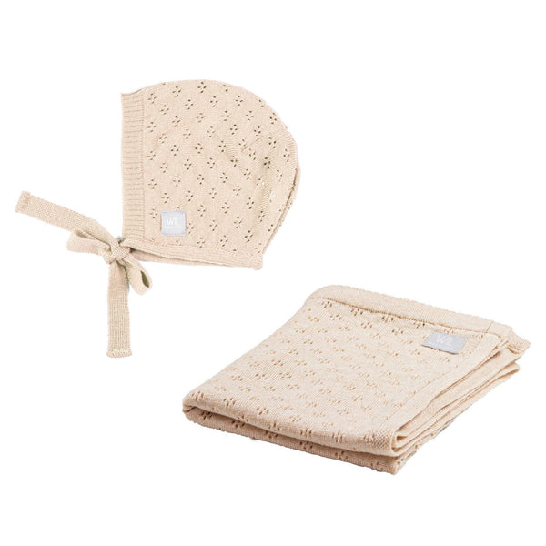Merino Kraamset Deken en Muts Love