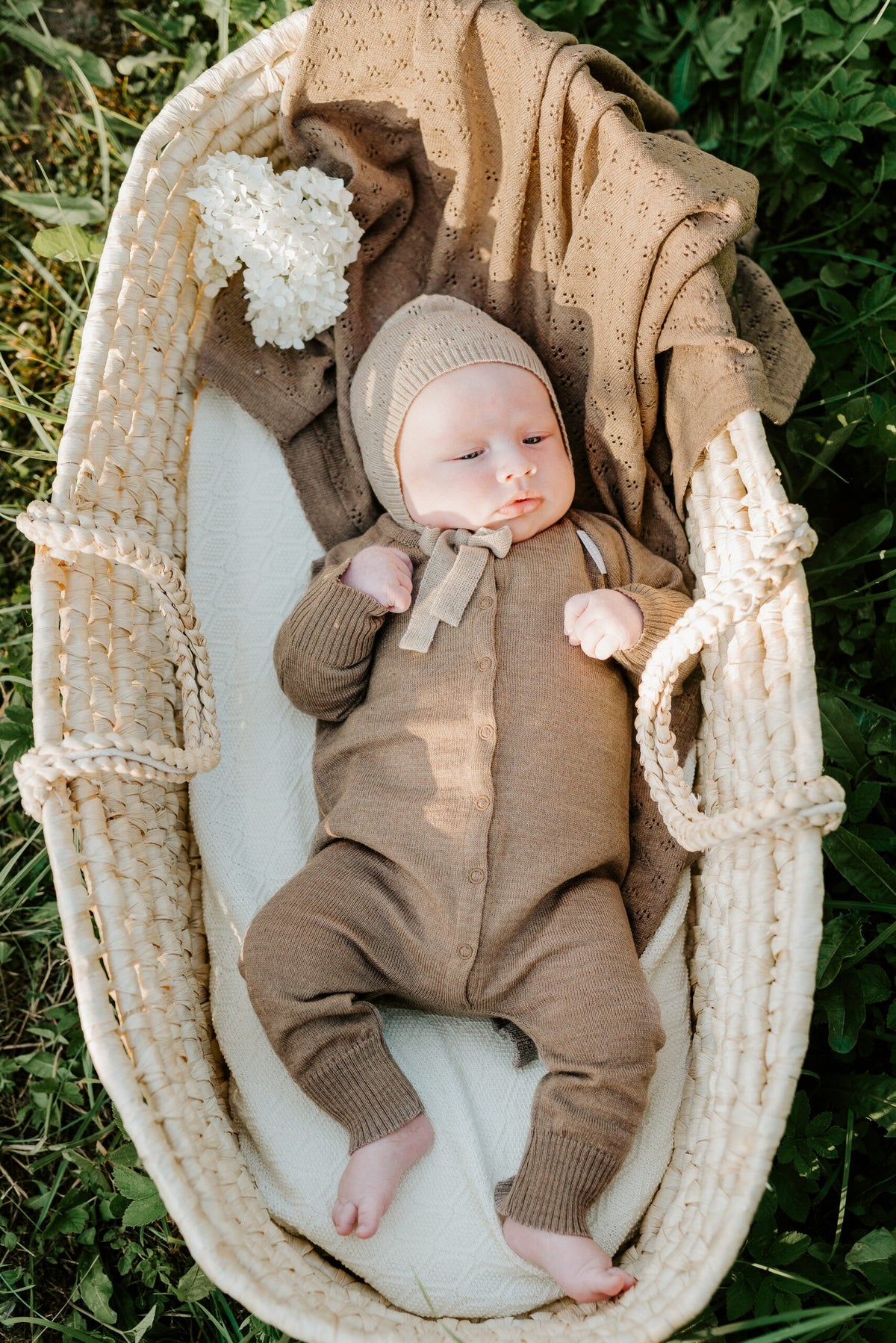 Merino kraamset Joy met babydeken romper en mutsje – afbeelding 2