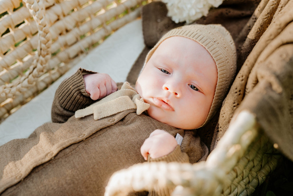 Merino kraamset Joy met babydeken romper en mutsje – afbeelding 4
