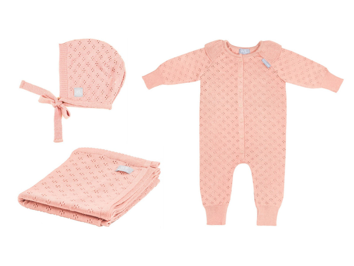 Merino kraamset Love met babydeken romper en mutsje – afbeelding 3