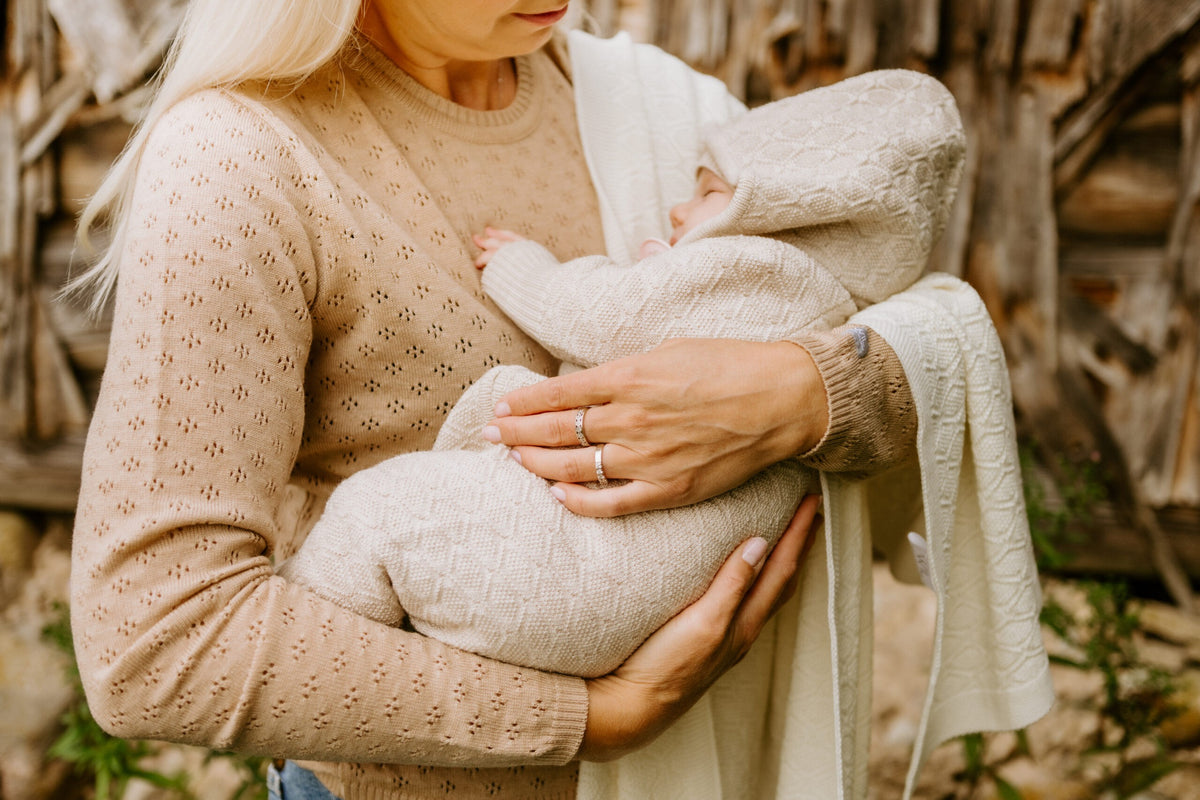 Merino babydeken Happiness olijfgroen – afbeelding 11