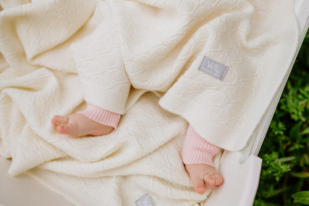 Merino babydeken Happiness olijfgroen – afbeelding 13