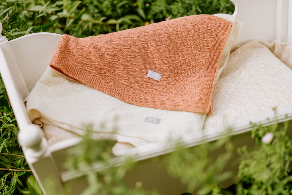 Merino babydeken Happiness olijfgroen – afbeelding 6