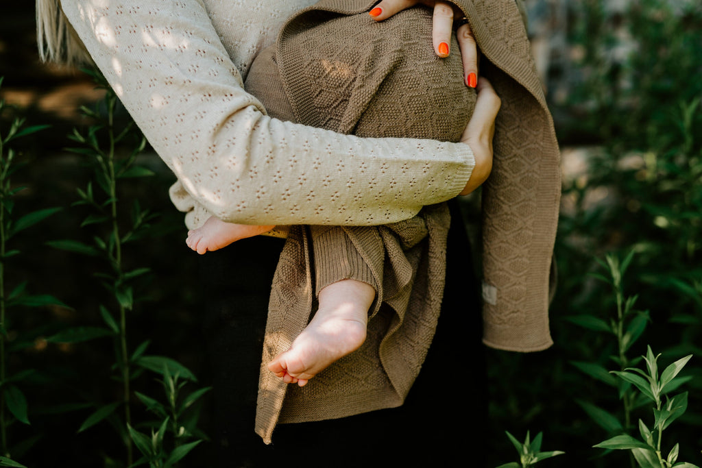 Merino babydeken Happiness olijfgroen – afbeelding 9
