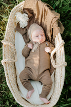 Merino babydeken Love karamel – afbeelding 10