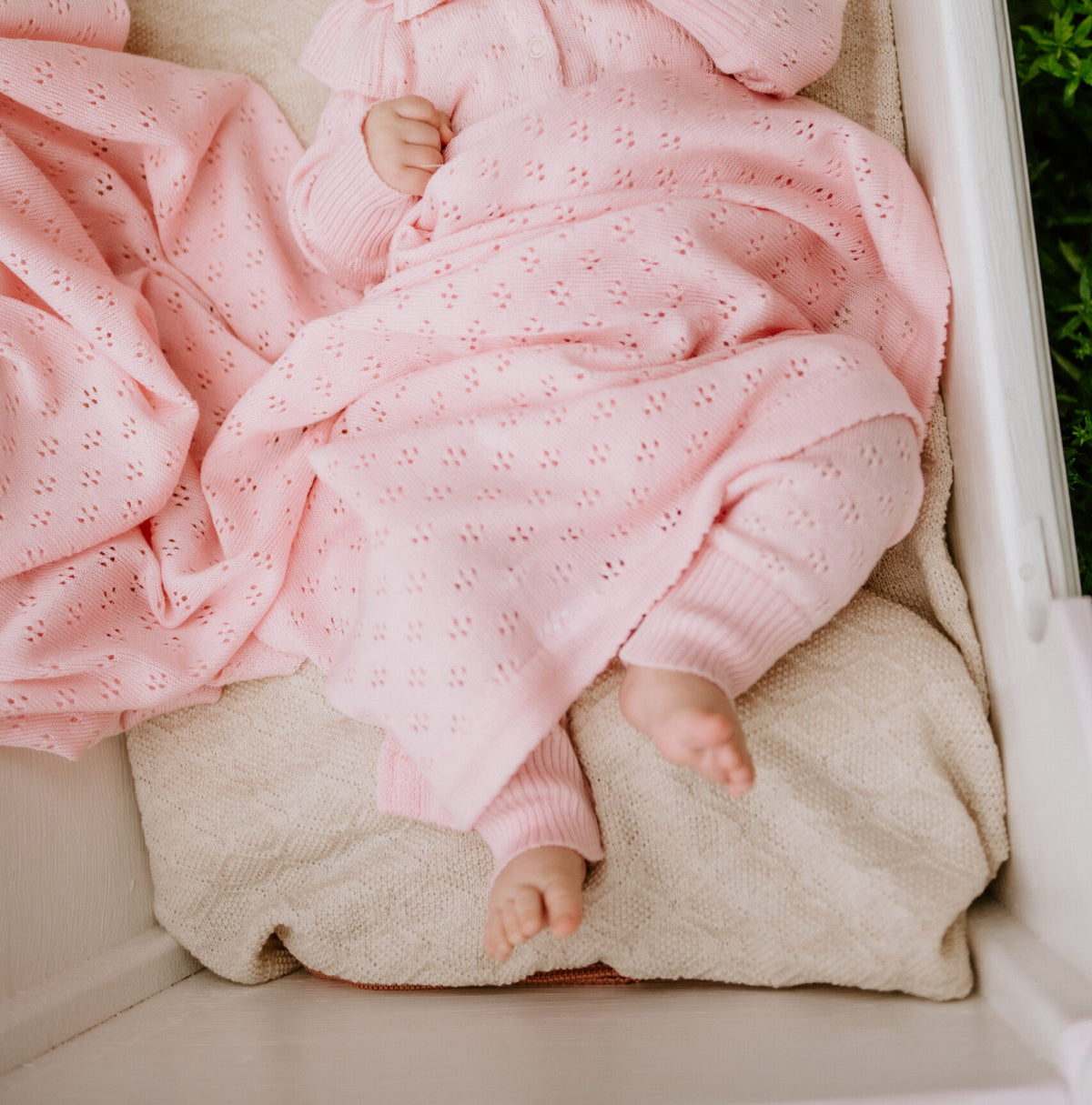 Merino babydeken Love karamel – afbeelding 6
