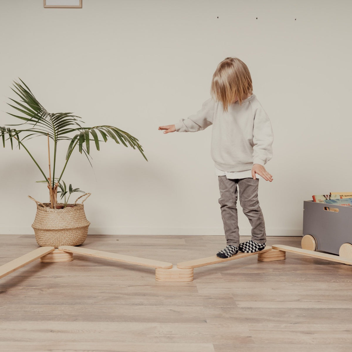 Houten balansbalken set van 4 – afbeelding 2