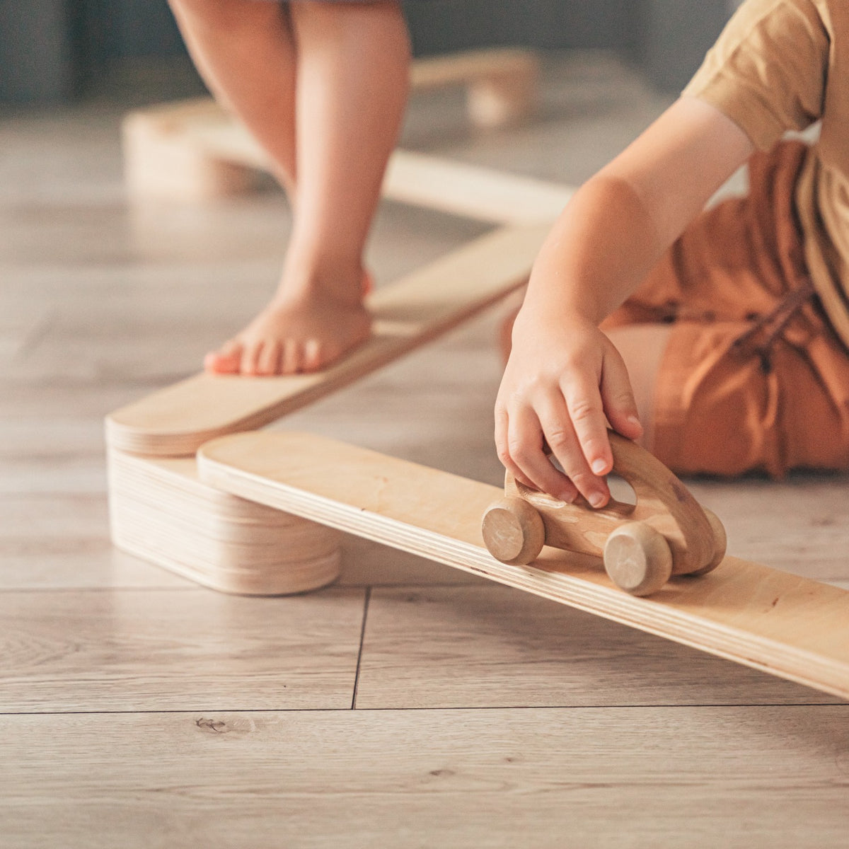 Houten balansbalken set van 4 – afbeelding 4