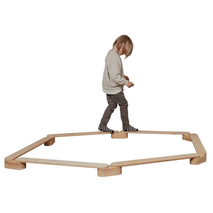 Houten balansbalken set van 6