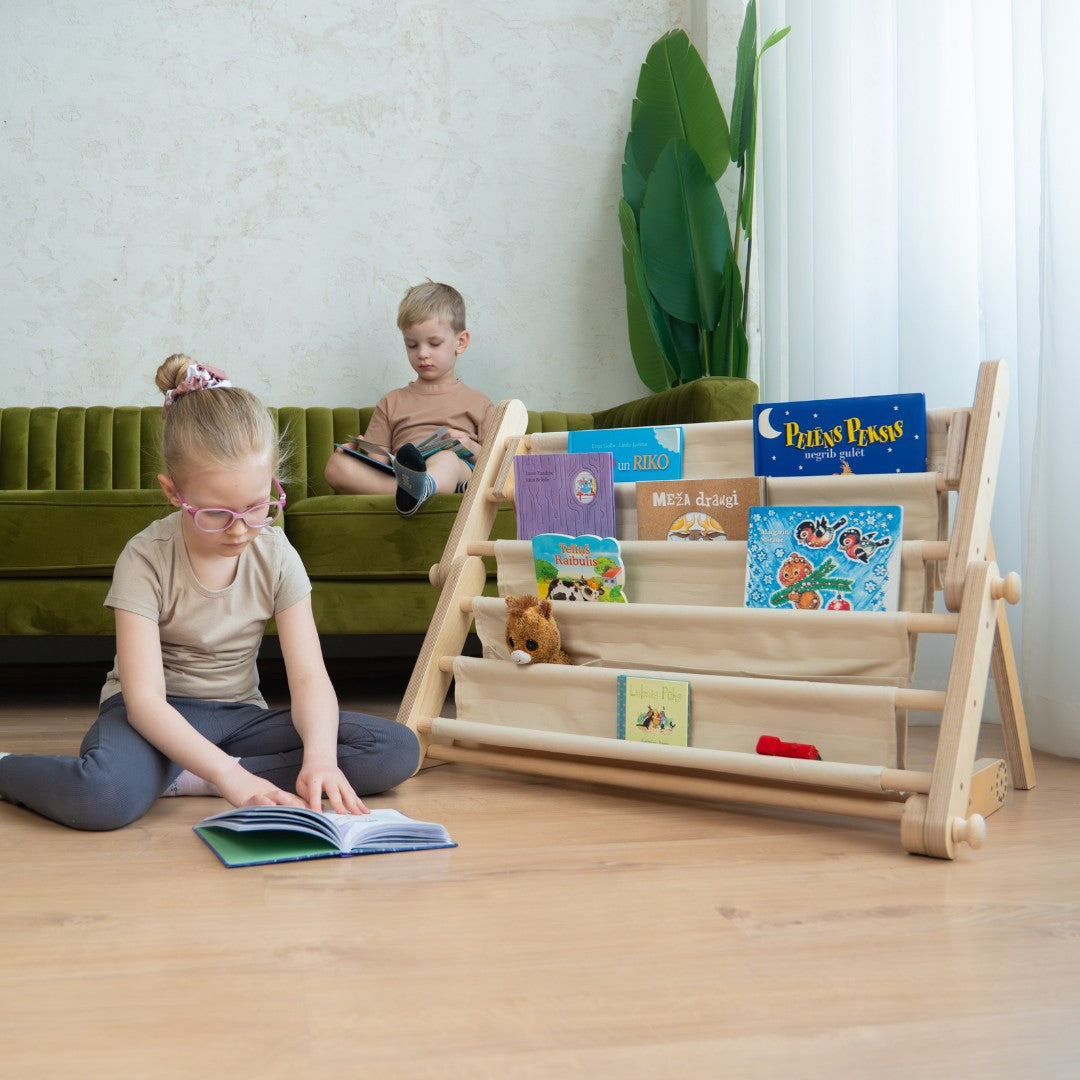 Montessori boekenrek voor klimrek – afbeelding 2