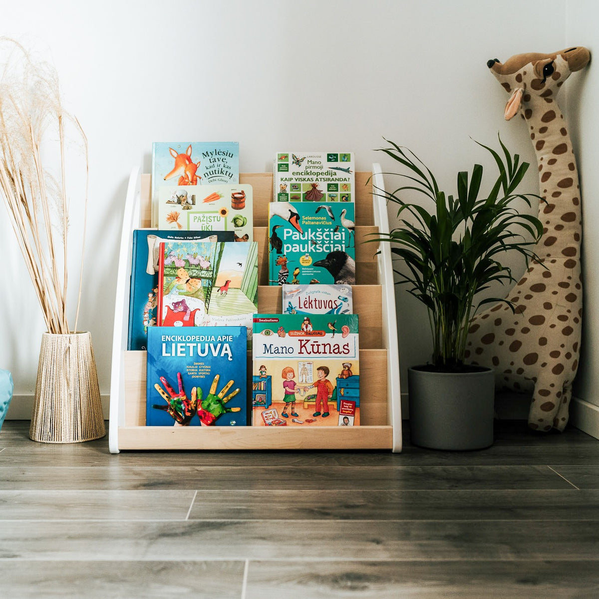 Montessori Boekenkast met Opbergvak 4 Planken – afbeelding 5