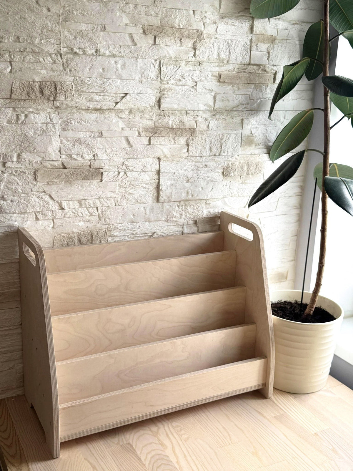 Boekenrek Montessori Vier Planken – afbeelding 2