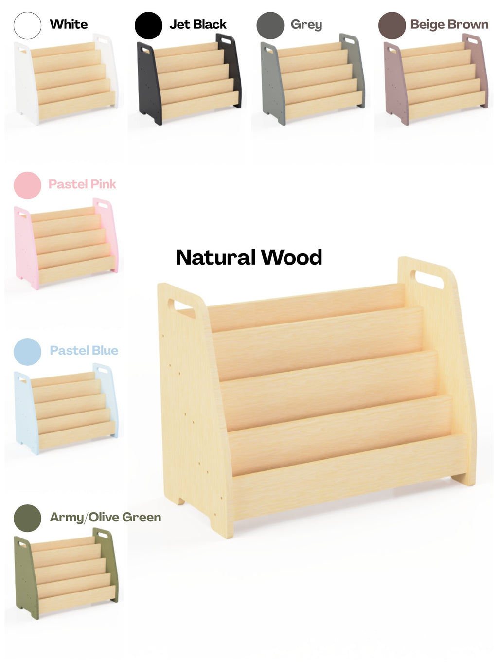 Boekenrek Montessori Vier Planken – afbeelding 7