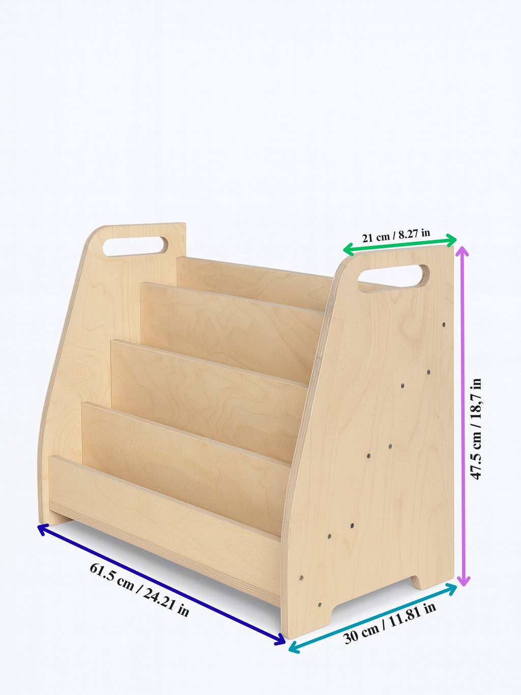 Boekenrek Montessori Vier Planken – afbeelding 8