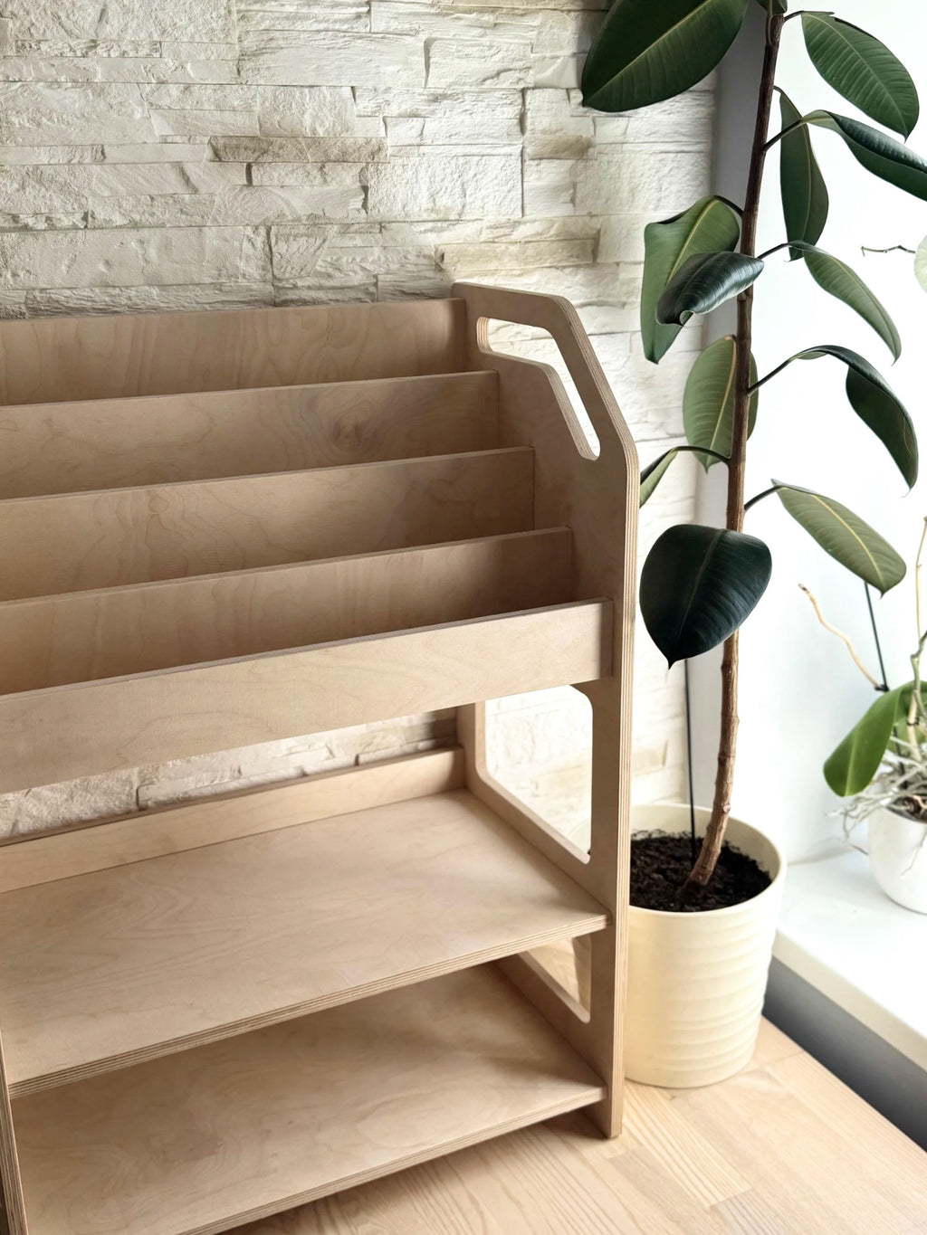 Boekenrek Montessori met Opbergvak – afbeelding 2