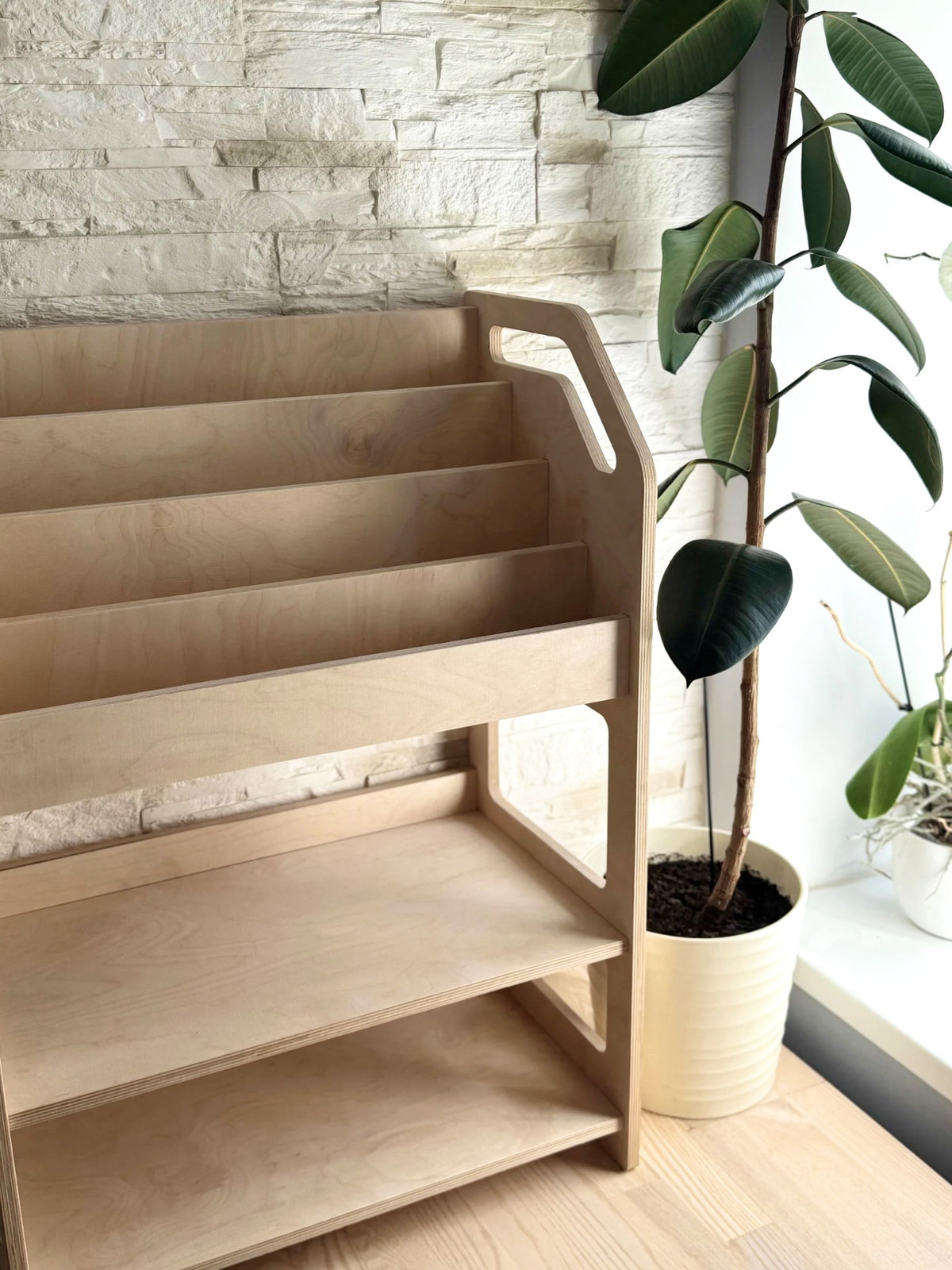 Boekenrek Montessori met Opbergvak – afbeelding 2