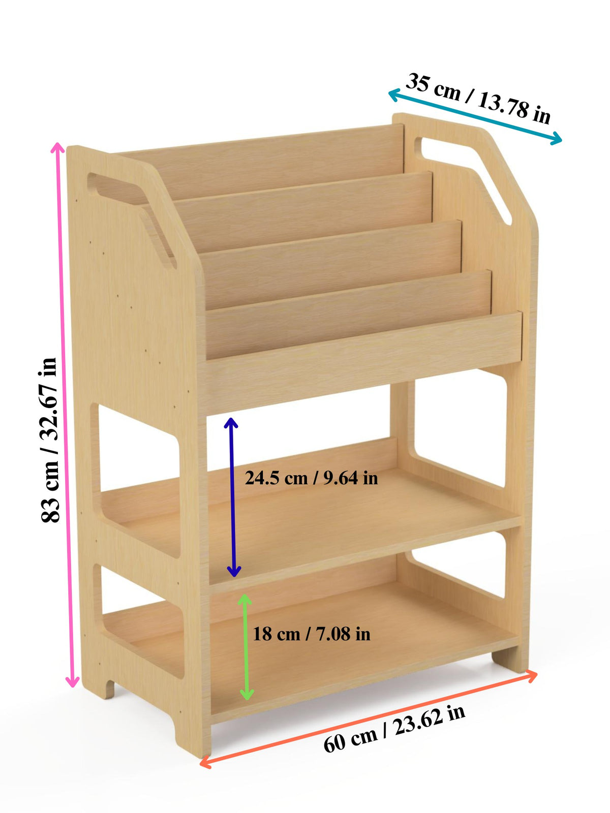 Boekenrek Montessori met Opbergvak – afbeelding 8