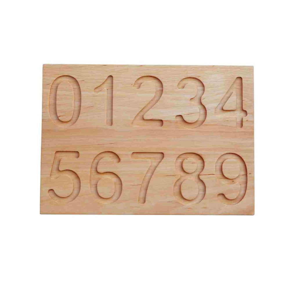 Houten Montessori cijferbord