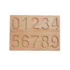 Houten Montessori cijferbord