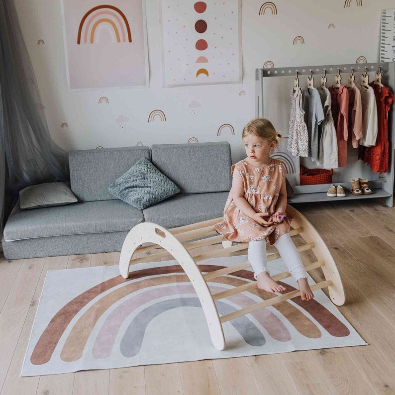 Houten Montessori klimboog naturel