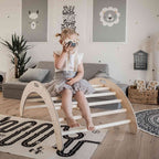 Houten Montessori klimboog naturel – afbeelding 3