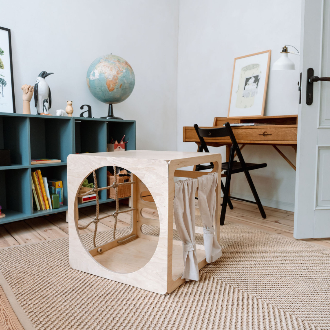 Houten klimkubus Cubitri met touwraam – afbeelding 10