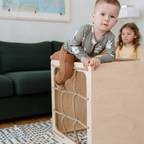 Houten klimkubus Cubitri met touwraam – afbeelding 2