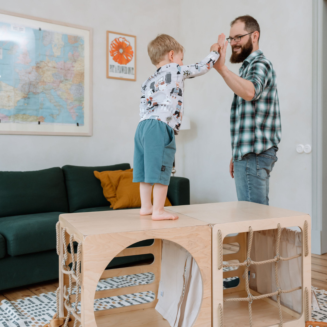 Houten klimkubus Cubitri met touwraam – afbeelding 4