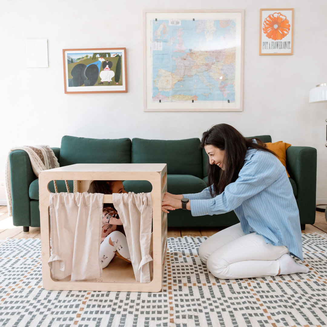 Houten klimkubus Cubitri met touwraam – afbeelding 5
