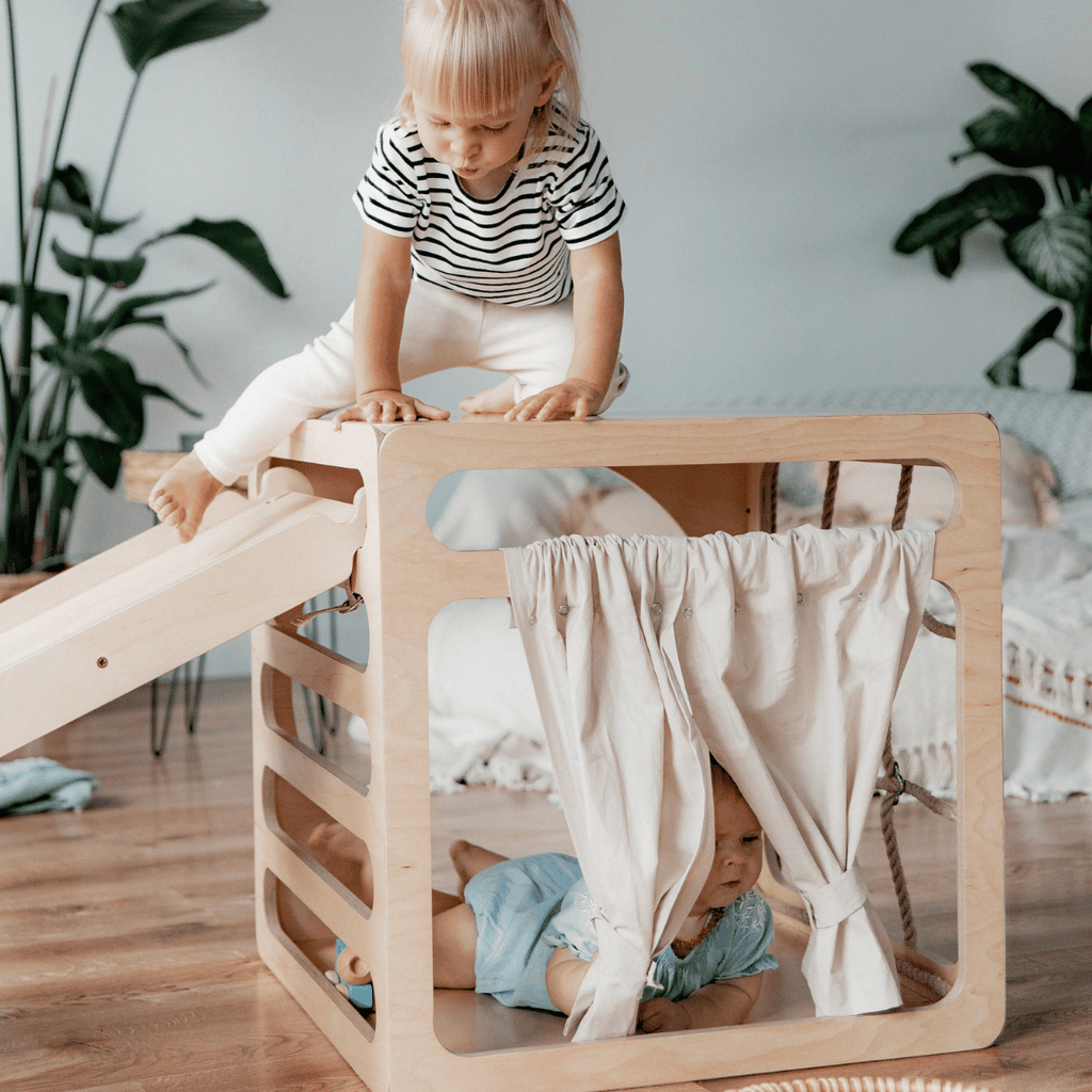 Houten klimkubus Cubitri met touwraam – afbeelding 7