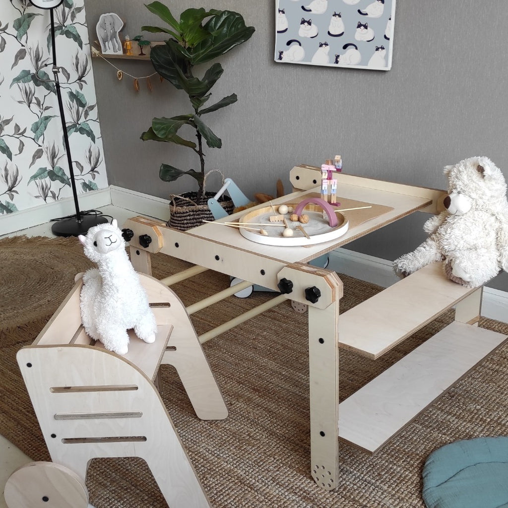 Montessori klimset Nabu met tafel en tekenbord – afbeelding 8