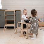 Leertoren 2-in-1 Step'n'Sit naturel – afbeelding 5