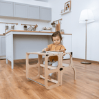 Leertoren 2-in-1 Step'n'Sit naturel – afbeelding 7
