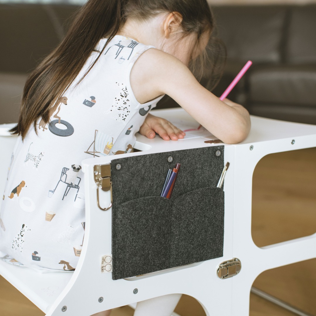 Leertoren 2-in-1 Step'n'Sit wit – afbeelding 7