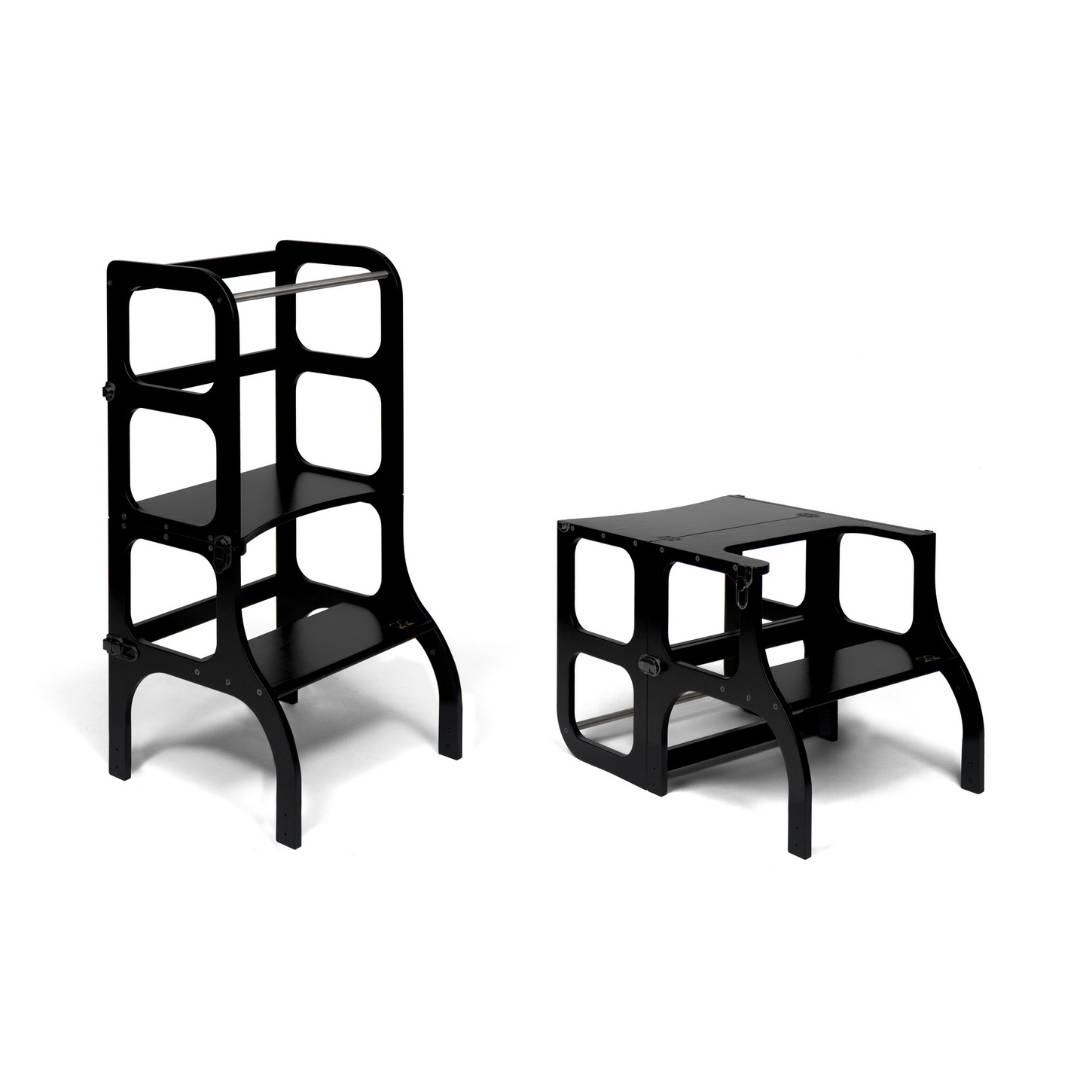 Leertoren 2-in-1 Step'n'Sit zwart