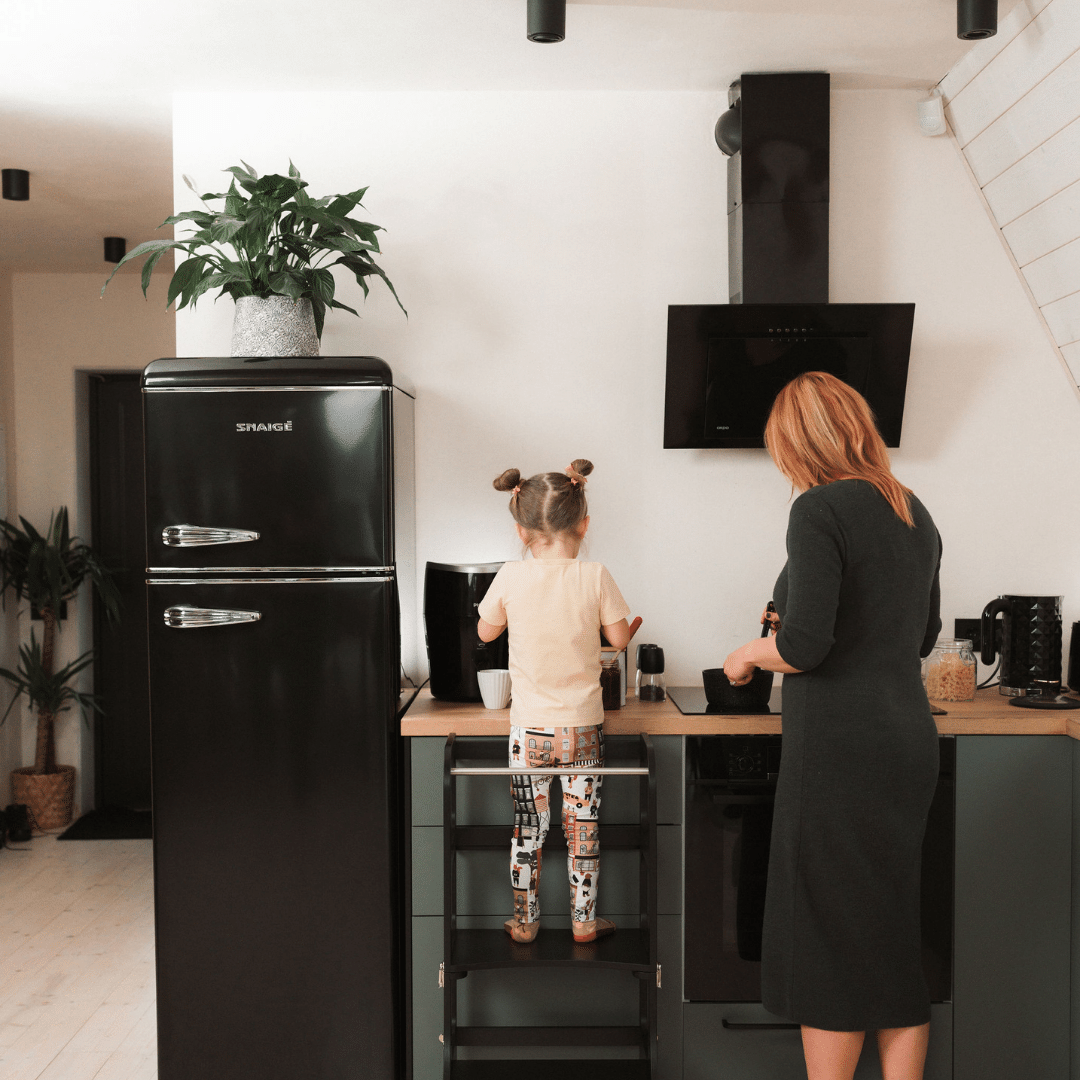 Leertoren 2-in-1 Step'n'Sit zwart – afbeelding 3