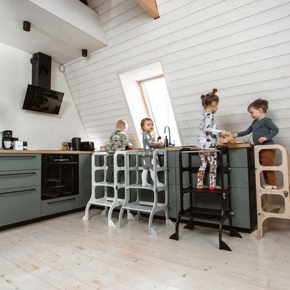 Leertoren 2-in-1 Step'n'Sit zwart – afbeelding 6