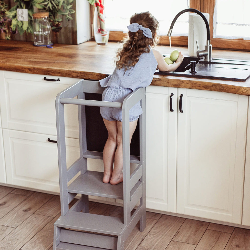 Leertoren met krijtbord donkergrijs – afbeelding 2