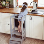Leertoren met krijtbord donkergrijs – afbeelding 2