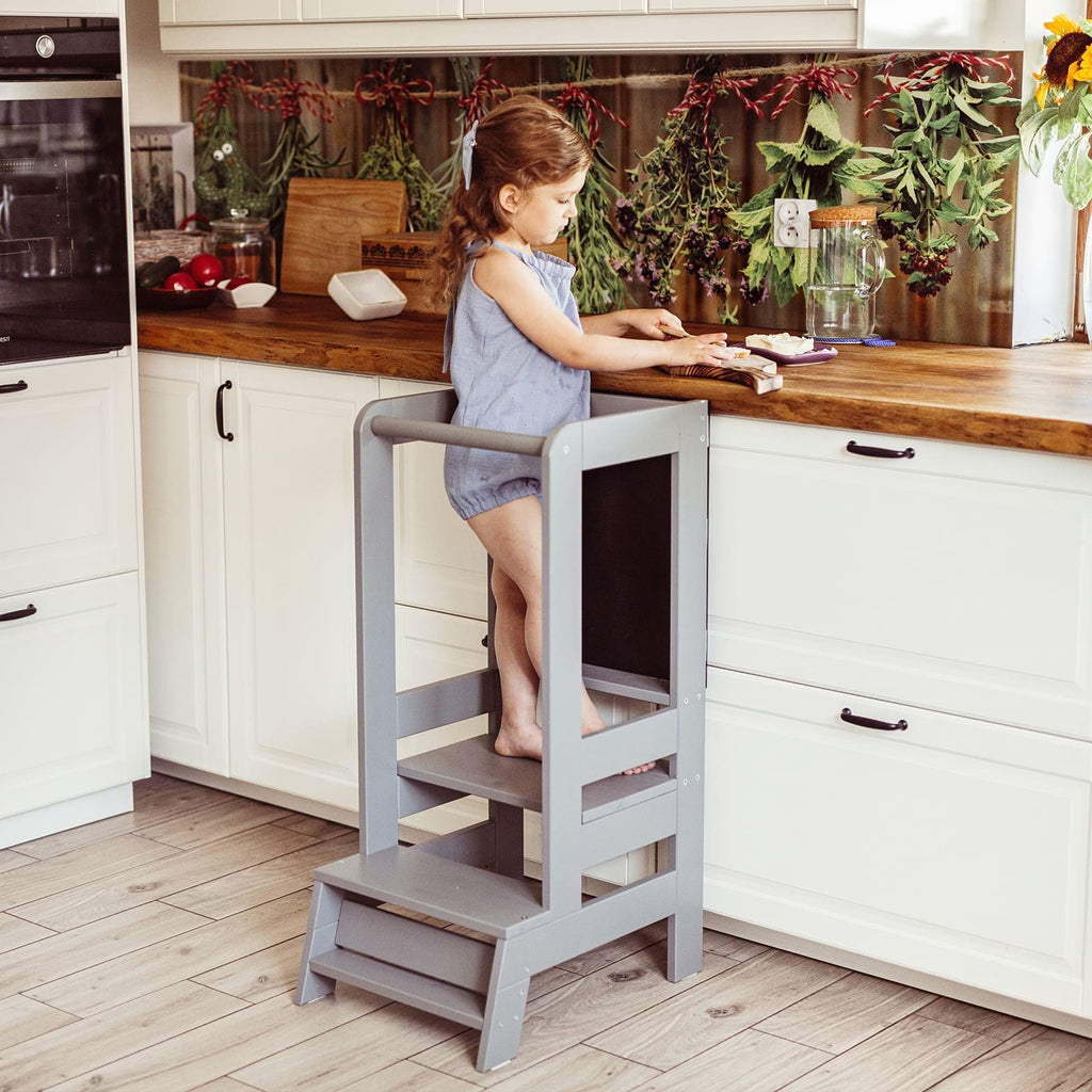 Leertoren met krijtbord donkergrijs – afbeelding 3
