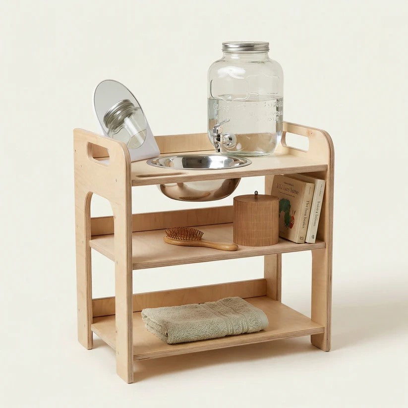 Montessori Wasstation met Deksel