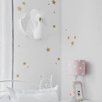 Muurstickers kinderkamer – gouden sterren miniset