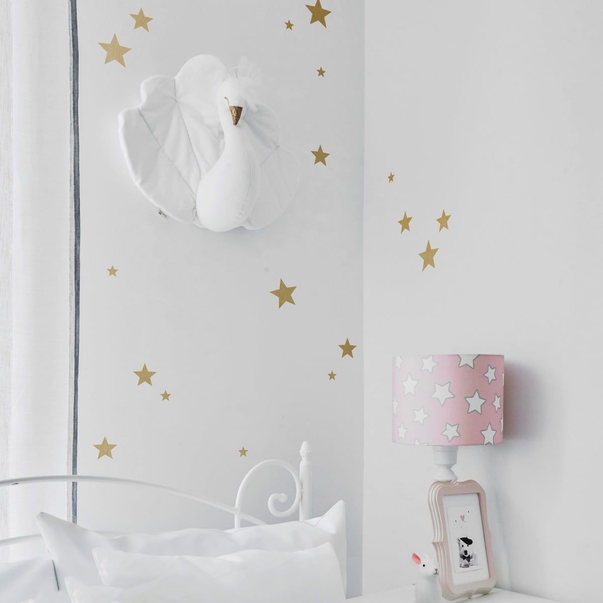 Muurstickers kinderkamer – gouden sterren miniset