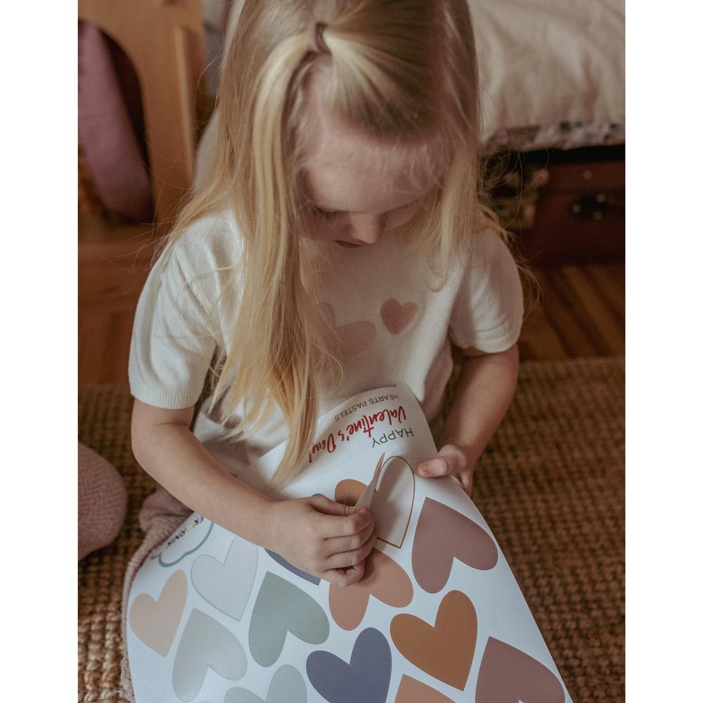 Muurstickers kinderkamer – hartjes cappuccino en blauw – afbeelding 2