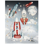 Muurstickers kinderkamer – raketten en planeten Future Sky – afbeelding 2